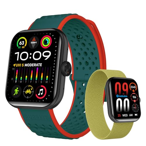 Relógio Smartwatch Masculino e Feminino, 1ATM Impermeável, Chamadas Bluetooth, Monitor de Atividades Físicas, Compatível com Android e iOS, Inclui Pulseira Extra para Uso Diário e Academia