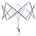 Umbrella Yarn Swift - Hand Operated Knitting Winder Tools, Wool String Ball Winder Holder Machine, Metal Hank Yarn Swift (Blue)(17 x 19 x 21 Inches)