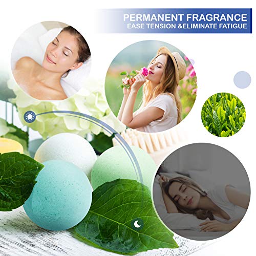 Peradix Bombas de Baño,8 piezas Bolas de Baño con Aceites Esenciales,Spa Baño de Burbujas para Hidratar la Piel Seca Sales de Baño de Bombas de Baño Espuma de Regalo para Mujeres