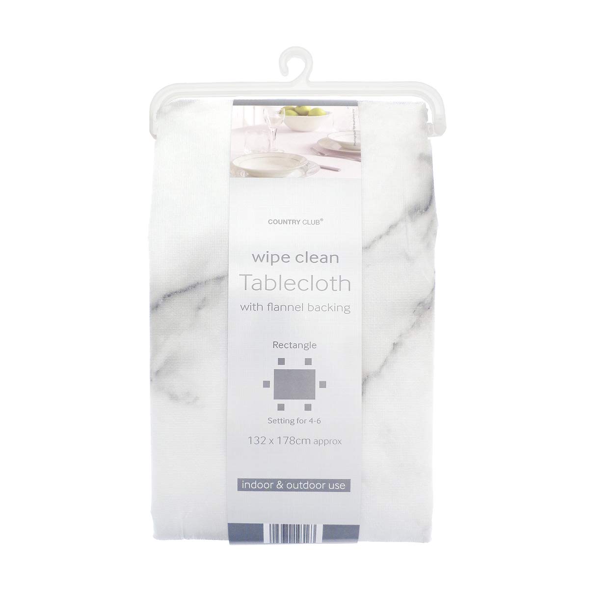 Country Club PVC Tablecloth, Marble