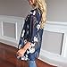 Ladies Shawl Mose Women Lace Montage Floral Print Beach Chiffon Loose Shawl (Size:XL, Blau)