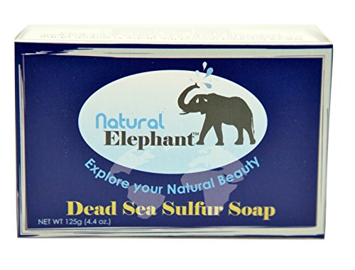 Dead Sea Sulfur Soap 4.4 oz 3 Pack (3 Soap Bars) by Natural Elephant