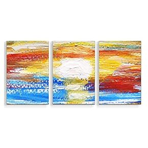 signwin 3 Piece Canvas Wall Art Abstract Color...