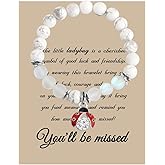 BNQL Ladybug Going Away Gifts Coworker Leaving Gift Ladybug Good Luck Bracelet Farewell Gift Retirement Gift for Friend Boss