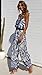 ECOWISH Womens Off Shoulder Floral Print Strapless Jumpsuit Wide Leg Rompers Blue M