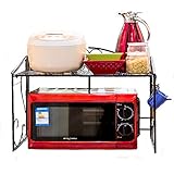 Kathson Metal Microwave oven Rack Bakers Stand/shelf Kitchen Chrome Shelves Counter and Cabinet Shelf (Bronze)