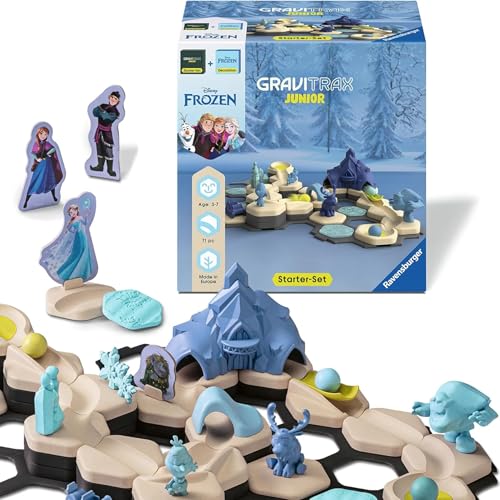 Ravensburger - Gravitrax Junior Bundle Frozen | Marbles Track with 71 Pieces | Kids Brain Teaser with Marbles | Games for Children 3 Years Male | Games for Children Compatible with All Gravitrax