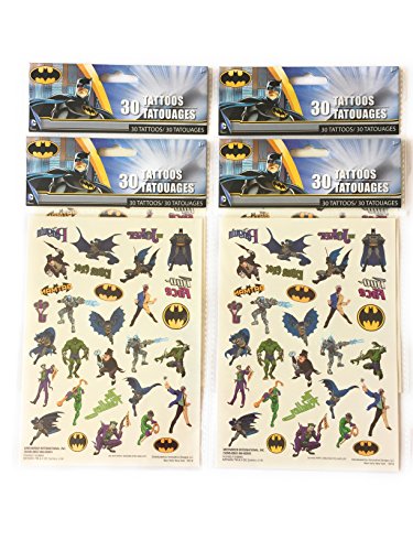 AHA 120 pcs Batman Temporary Tattoos Teens Kids Birthday Party Favor 4 sheets sold by AHA WINWIN LLC