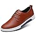 ZZHAP Men's Casual Oxford Shoes Breathable Flat Fashion Sneakers 02Brown US 11