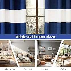 DriftAway Navy Stripe Room Darkening Window