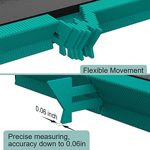 [Upgrade Version] Contour Gauge Duplicator 5 and 10 Widen Profile Gauge Duplicator Copy Irregular Shapes Template Measuring Tool Angle Finder Outline Tiling Laminate Wood Marking (2 Pcs) - Thumbnail 3