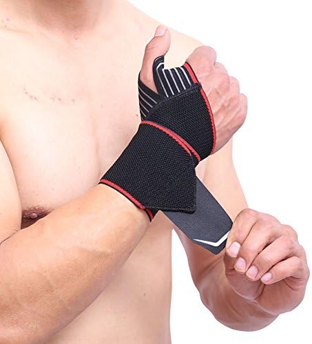 Crossfit Wrist Wraps with Thumb Loops Wrist Support Braces for Men &amp; Women Weight Lifting, Xfit, Powerlifting, Strength Training - Bonus Ebook