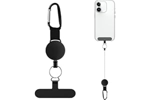 Anti-Theft Cell Phone Lanyard, Cell Phone Lanyard Tether, Phones Strap With Retractable Steel Line, Locking Carabiner Phones 