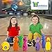 Bundaloo Kids Bowling Set Game 7-Piece Pin Bowling - Colorful Indented Ball and 6 Animal Pins - Soft Durable Indoor and Outdoor Toys for Toddlers and Children - Best Gifts for Girls and Boys