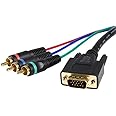StarTech.com 3 ft. (0.9 m) VGA to RCA Cable - RCA Breakout - HD15 (M)/Component (M) - VGA to Component (HD15CPNTMM3) black