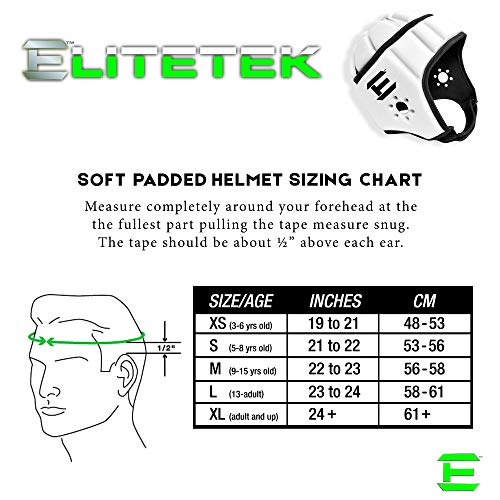 image for EliteTek Soft Padded Helmet Headgear Protection: 7on7 Tournaments, Fla