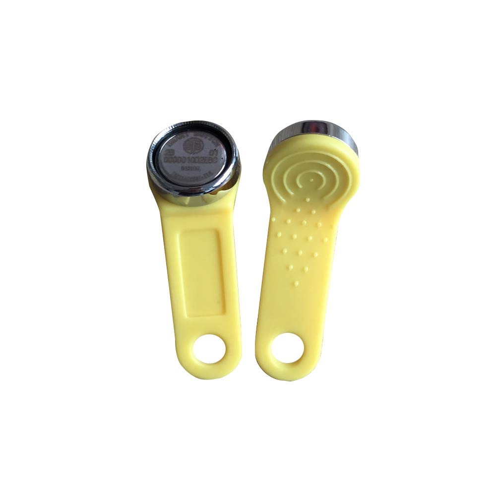 YARONGTECH DS1990A-F5 Dallas ibutton with metal ring Yellow handle (pack of 5)
