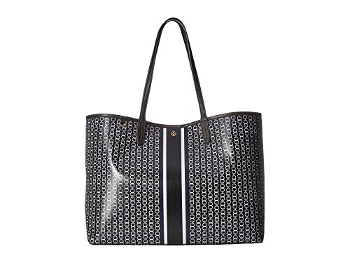 Tory burch gemini link tote in black gemini link stripe
