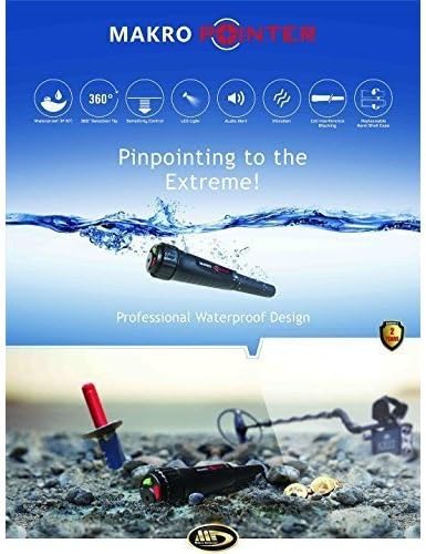 Makro Pointer Waterproof Metal Detector with Led Light and Extra's by Makro