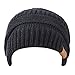 REDESS Slouchy Beanie Hat Men Women 2 Pack Winter Warm Chunky Soft Oversized Cable Knit Cap (Two Pack Black & Wine Red)