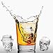 3D Skull Ice Mold Trays, BPA Free Silicone Ice Cube Maker Whisky Party Spooky Tool, 6 Cavity, Black