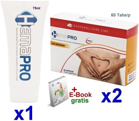 2-months Supply of Hemapro Complete (2x Pills + 1x Cream) - Prevention and Treatment for Hemorrhoids Remedy - Helps to Relief Pain and Reduce Iching and Hemorrhoids Appearance and to Repair Damaged Tissue Naturally