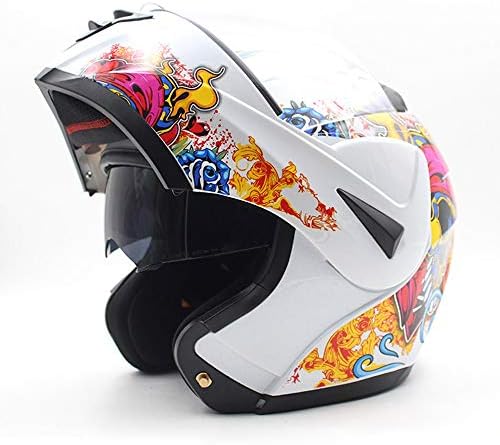 Hyh 電動バイクヘルメット男性電気自動車ハーフヘルメットダブルレンズフルヘルメットランニングヘルメットオープンフェイスヘルメットオートバイヘルメット 白 多色パターン 大 いい人生 Size Xl Creditconseilpro Fr