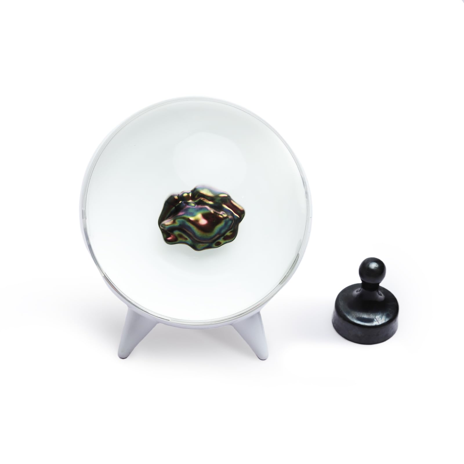 Photo 1 of ZenFrekvens Dancing Ferrofluid Display with Music Rhythm, Magnetic Liquid Art with Stand, Ferrofluid Speaker Music Mate, Symbiote in a Bottle, Ferrofluid Display Lamp, Desktop Decor, Teenager Gifts