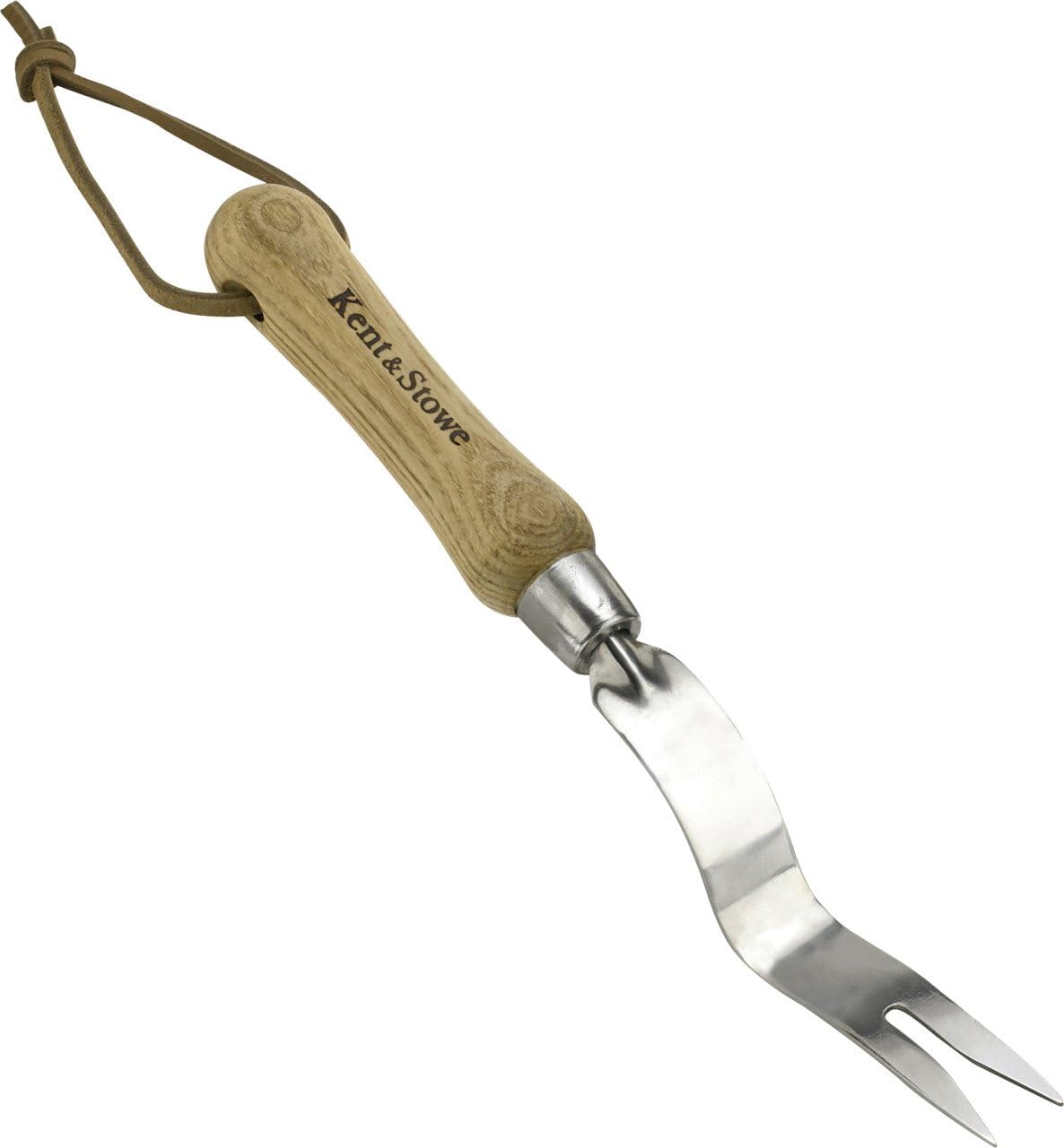 Kent & Stowe Hand Root Puller - Stainless Steel Grass and Earth Weed Remover with Ash Handle, Length 30 cm