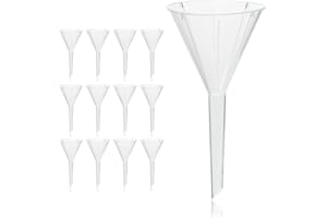 Utile 12pcs Plastic Analytical Funnel Set, PP Material, Top Diameter 30mm, Small Funnel for Lab Bottles, Recreational Activit