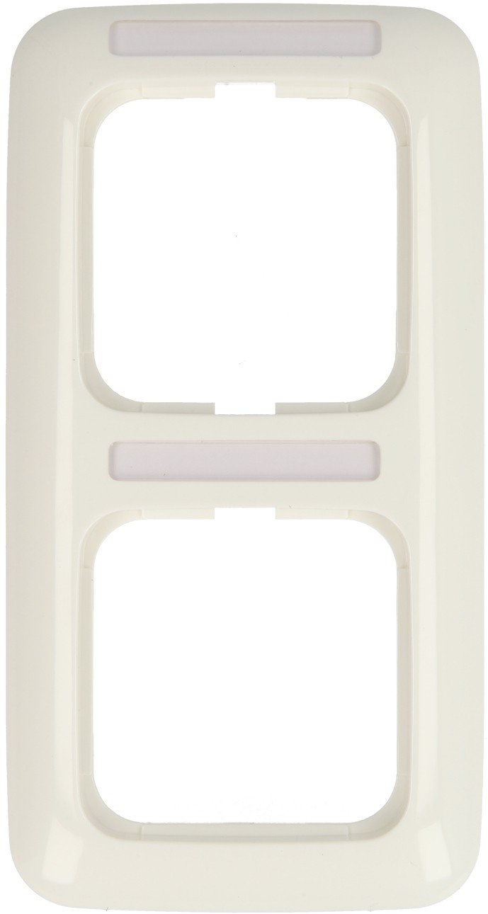 Busch-Jaeger Wall Plate Frame for 2 Sockets with Window, Vertical, Electrical Outlet Cover Plates, 1722NS 214