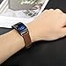 TRUMiRR Gear Fit 2 Watchband, Double Color Genuine Leather Watchband Stainless Steel Clasp Strap Sports Wristband Wrist Bracelet for Samsung Gear Fit 2 SM-R360 / Fit2 Pro SM-R365 Smartwatch