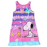 Peanuts Snoopy Girls Pink Poly Nightgown Pajamas