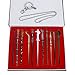 OPENDGO 11 Pcs Harry Potter Magic Wand Set Dumbledore Kids Toys Magic Wands Stick with Keychain Necklace in Box (11pcs/Set)