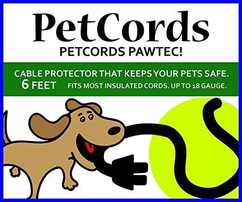 PetCords Mini- 2 Pack- 6ft Dog and Cat Cord Protector-Protects Your Pets from Chewing Through Charging Cables. Fits- iPhone, Android and Other USB Cables, Unscented, Odorless- 2 Pack