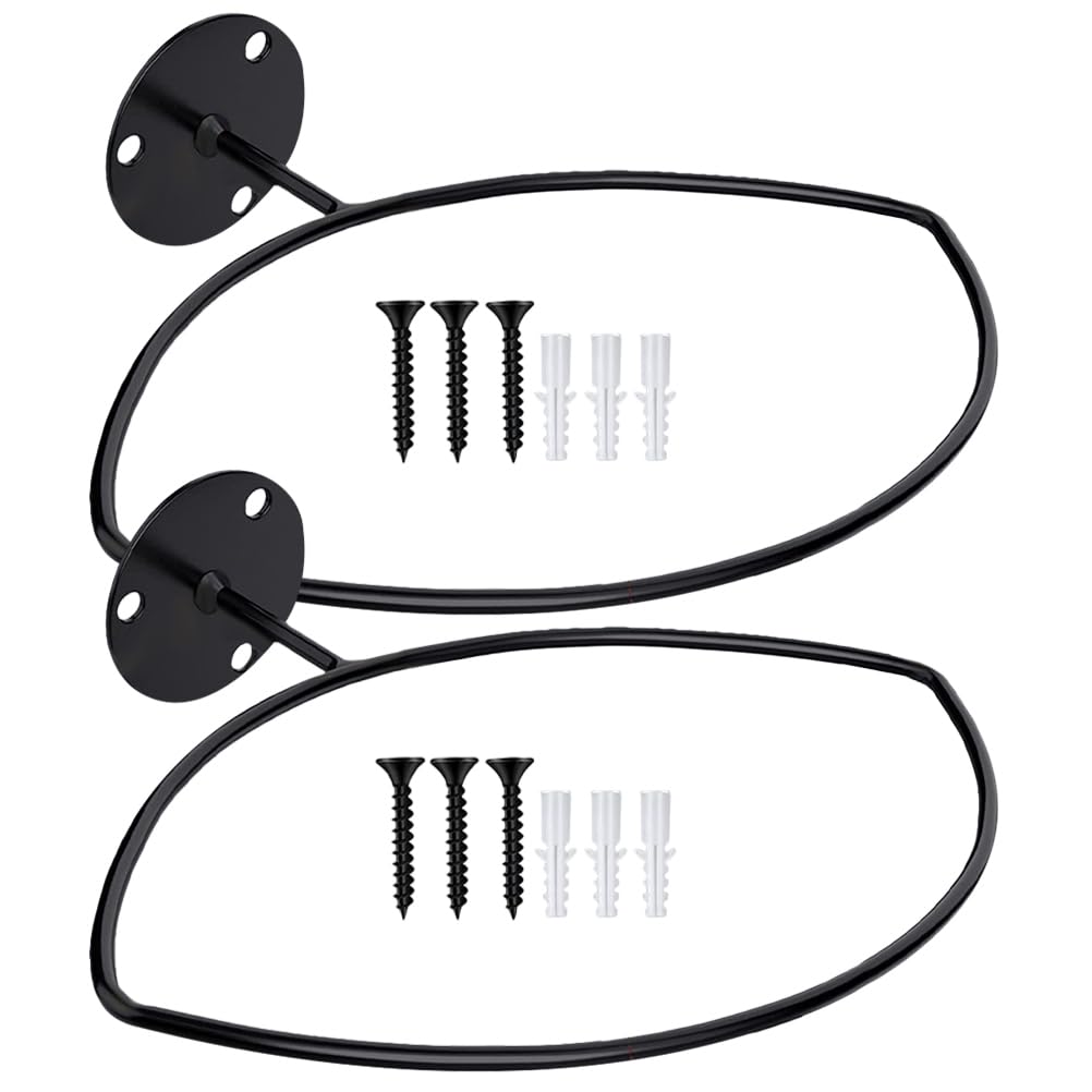 Cabilock Wall Mounted Rugby Ball Rack Sports Ball Storage Organizer for Rugby Football Basketball Display Space Saving Holder