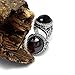 OAKKY 316l Stainless Steel Classical Exquisite Animal Pattern Red Agate Rings Size 12