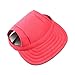WINOMO Pet Dog Sports Hat Pet Dog Oxford Fabric Hat Sports Baseball Cap with Ear Holes for Small Dogs - Size M (Red)