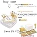 NERVURE 150 PCS Gold Square Plasitc Plates with Gold Plastic Silverware, Elegant Tableware Set Includes 25 Dinner Plates 25 Dessert Plates 25 Forks 25 Spoons 25 Knives 25 Cups