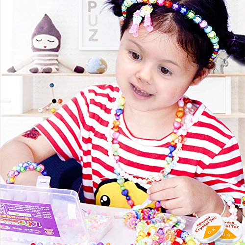 VGOODALL 10 Stück 0.8mm Elastisch Schmuckfaden, 100m Transparent Gummifaden Elastische Schnur für Perlenschmuck Armbänder Basteln