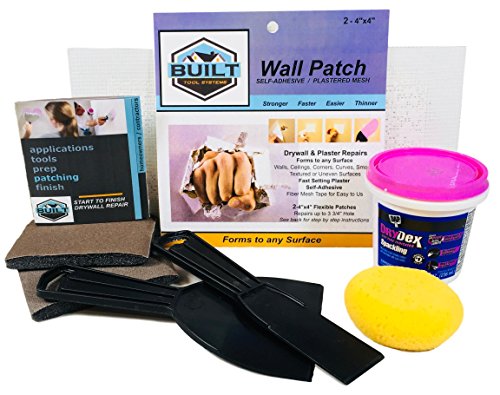 Wall Repair Drywall Sheetrock Patch Kit with 2 Self-Adhesive 