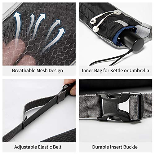 V.NINE Waist Pack for Women Men Running Belt Sport Fanny Pack for Gym Marathon Cycling (Black)