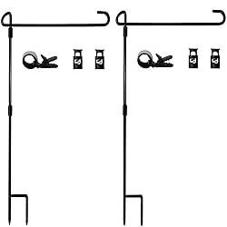 Akeydeco Garden Flag Pole Stand Holder, 2 Pack