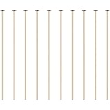 BENECREAT 100PCS 18K Real Gold Plated Flat Head Pins 21 Gauge Satin Pins for DIY Jewelry Making Findings - 45mm (1.8…