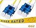 FiberCablesDirect LC-LC OS2 Fiber Patch Cable - 10Gb Duplex 50/125µm Singlemode Corning Glass | 5M (16.4ft) | Bulk Networking, Data Centers, Telecom, Enterprise Applications