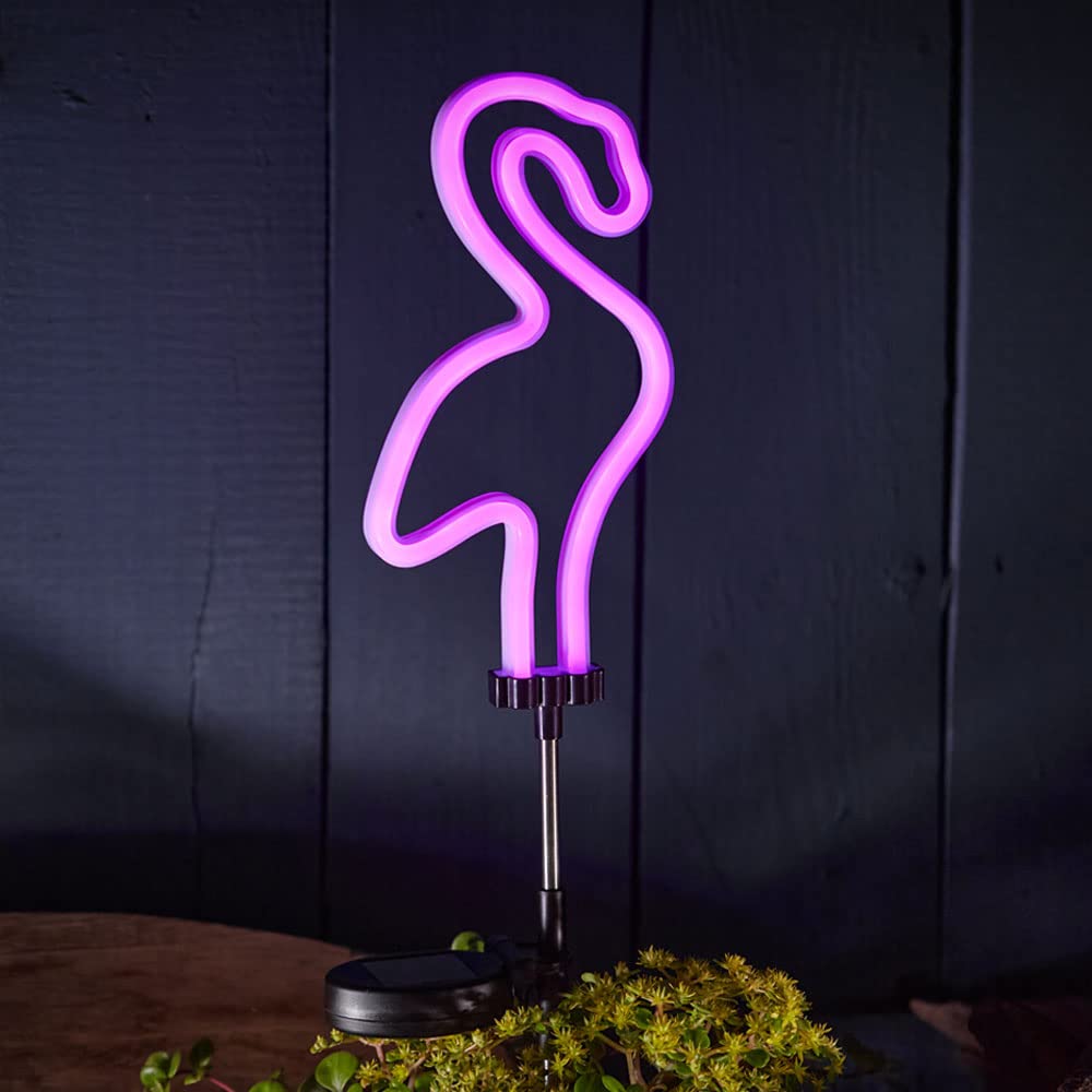SolarCentre® UrbanSolar Outdoor Solar Powered Neon Lights - Flamingo