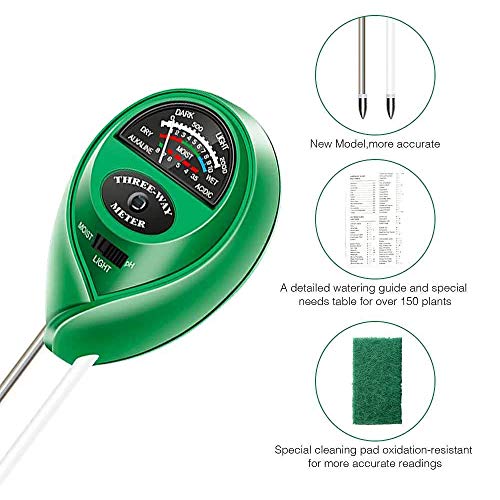 Lailieu Soil PH Meter, Upgrade Model More Accurate Soil Moisture Meter