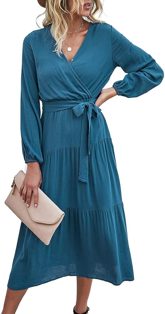 calf length wrap dress