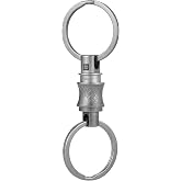 BANG TI Titanium Quick Release Swivel Keychain, Pull Apart Detachable Keychain S shape