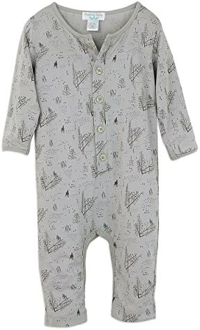 Feather Baby Boys Clothes Pima Cotton Long Sleeve Long John One Piece Jumpsuit Coverall Romper